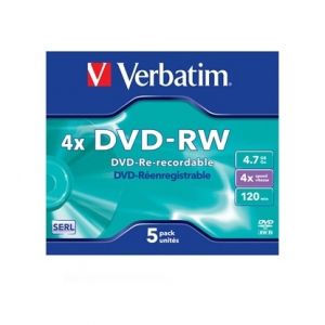Verbatim DVD-RW, презаписваем, 4.7 GB, 4x