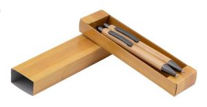 Комплект авт. молив и химикалка от бамбук в кутия