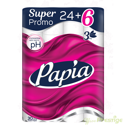 Тоалетна хартия PAPIA 3пл. 30бр.