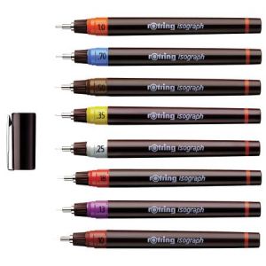 Изограф за чертане Rotring, 0.1, 0.13, 0.18 мм