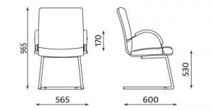 Посетителски стол Nadir Steel CF/LB V