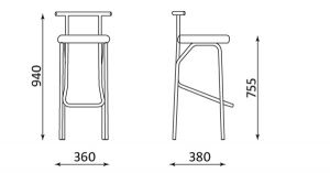 Бар стол Jola Chrome