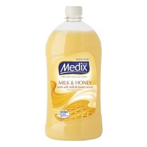 Течен сапун Medix Cream Collection Milk & Honey, 800 ml, оранжев